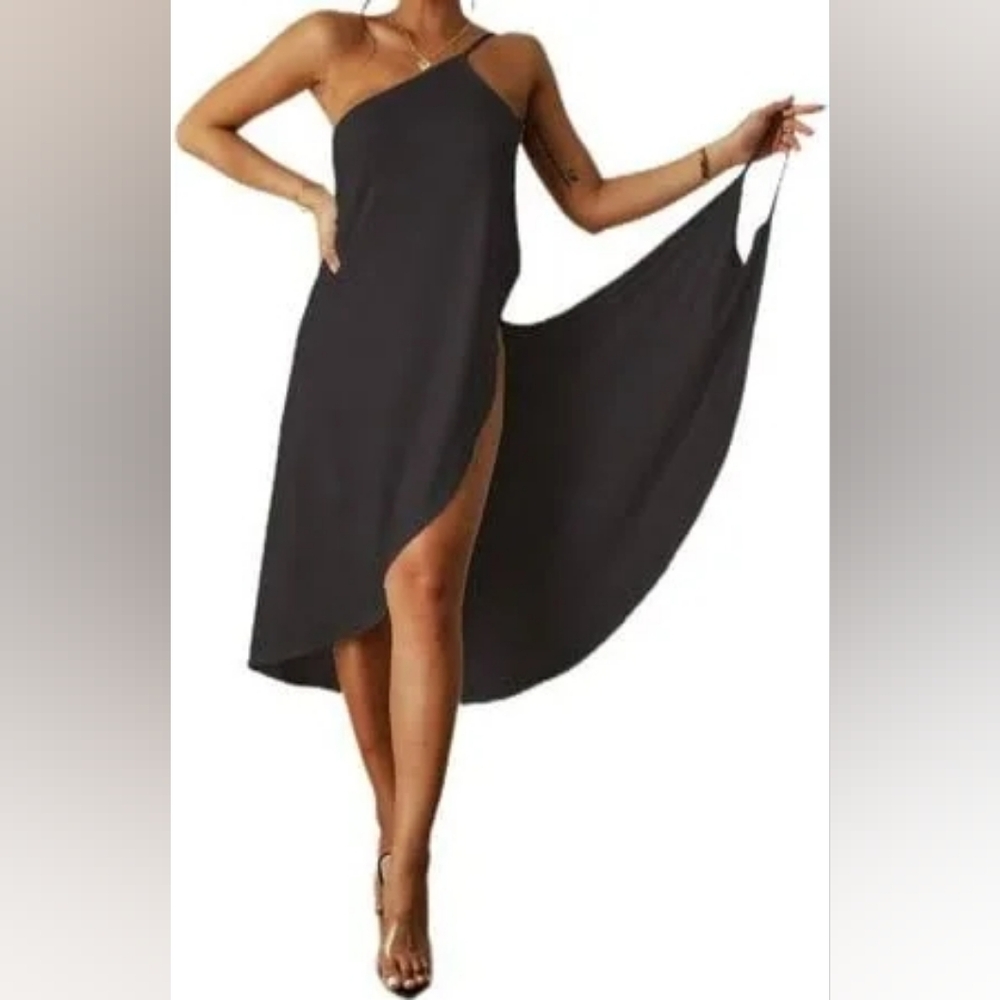 Black Swimsuit Cover-up/Wrap Dress